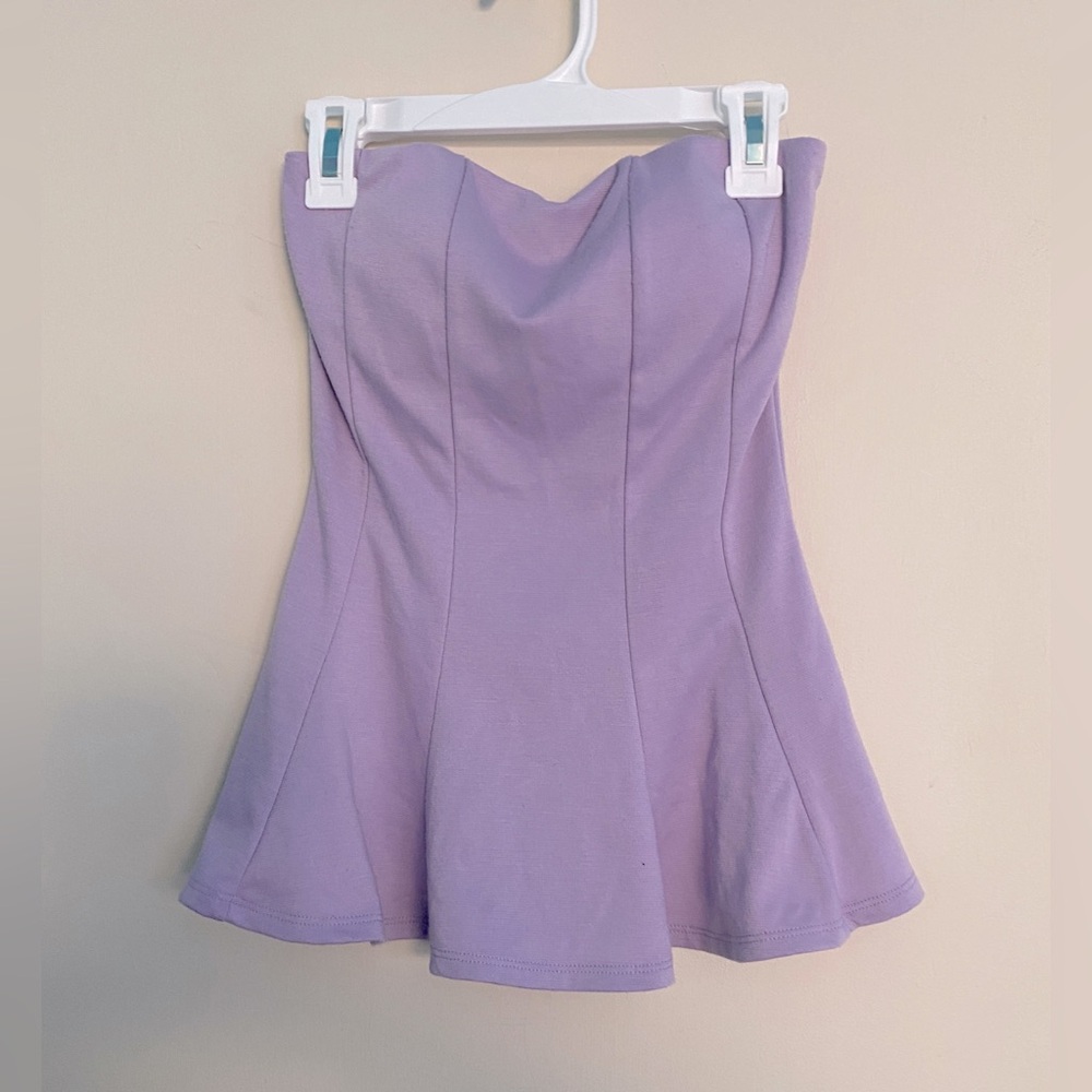 Body central lavender peplum top